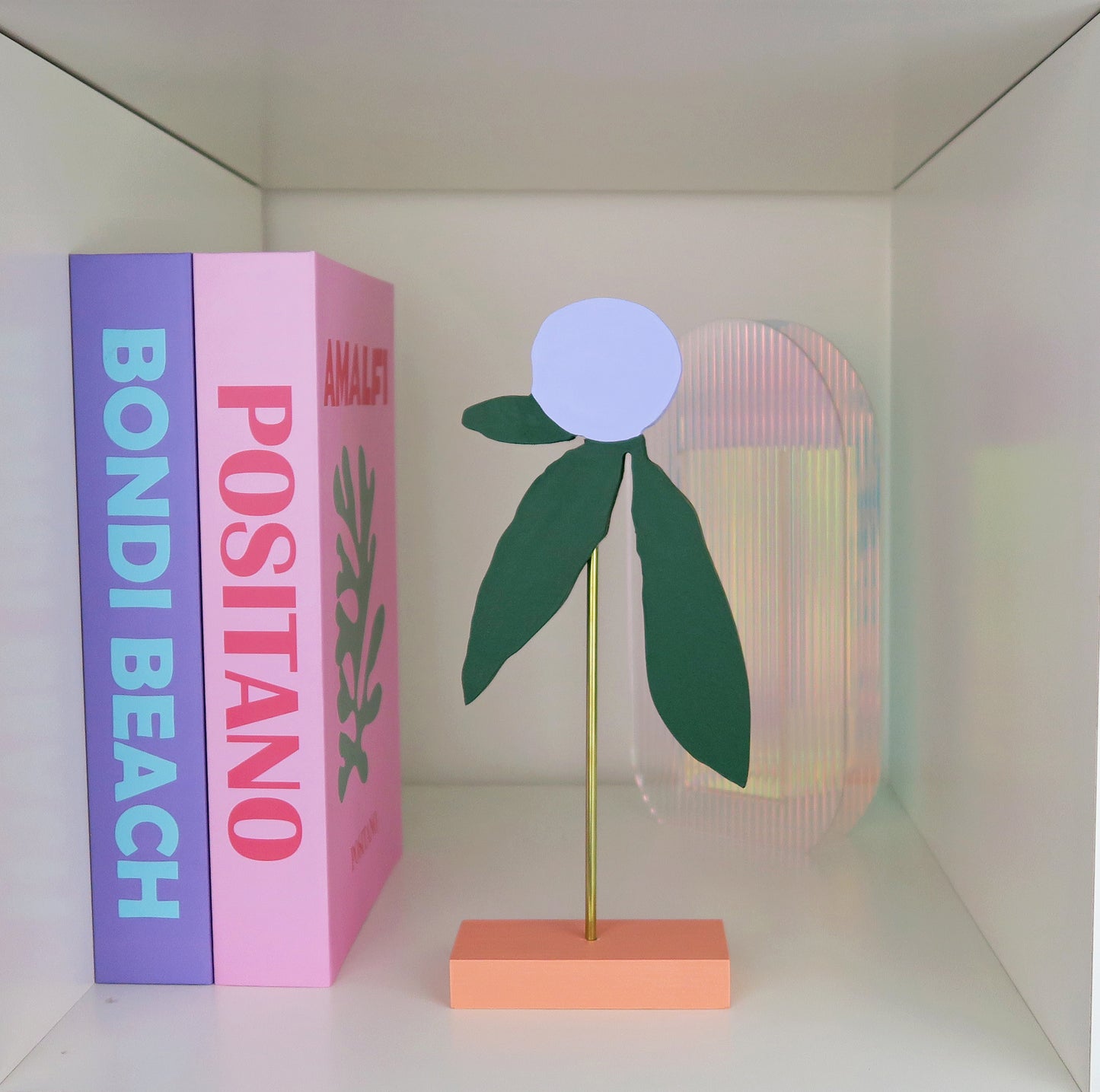 Flor suspendida. Blue Moon Verde + Lila