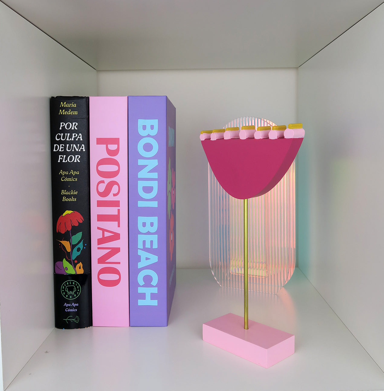 Flor suspendida. Gloomy Sunday Pink + Yellow