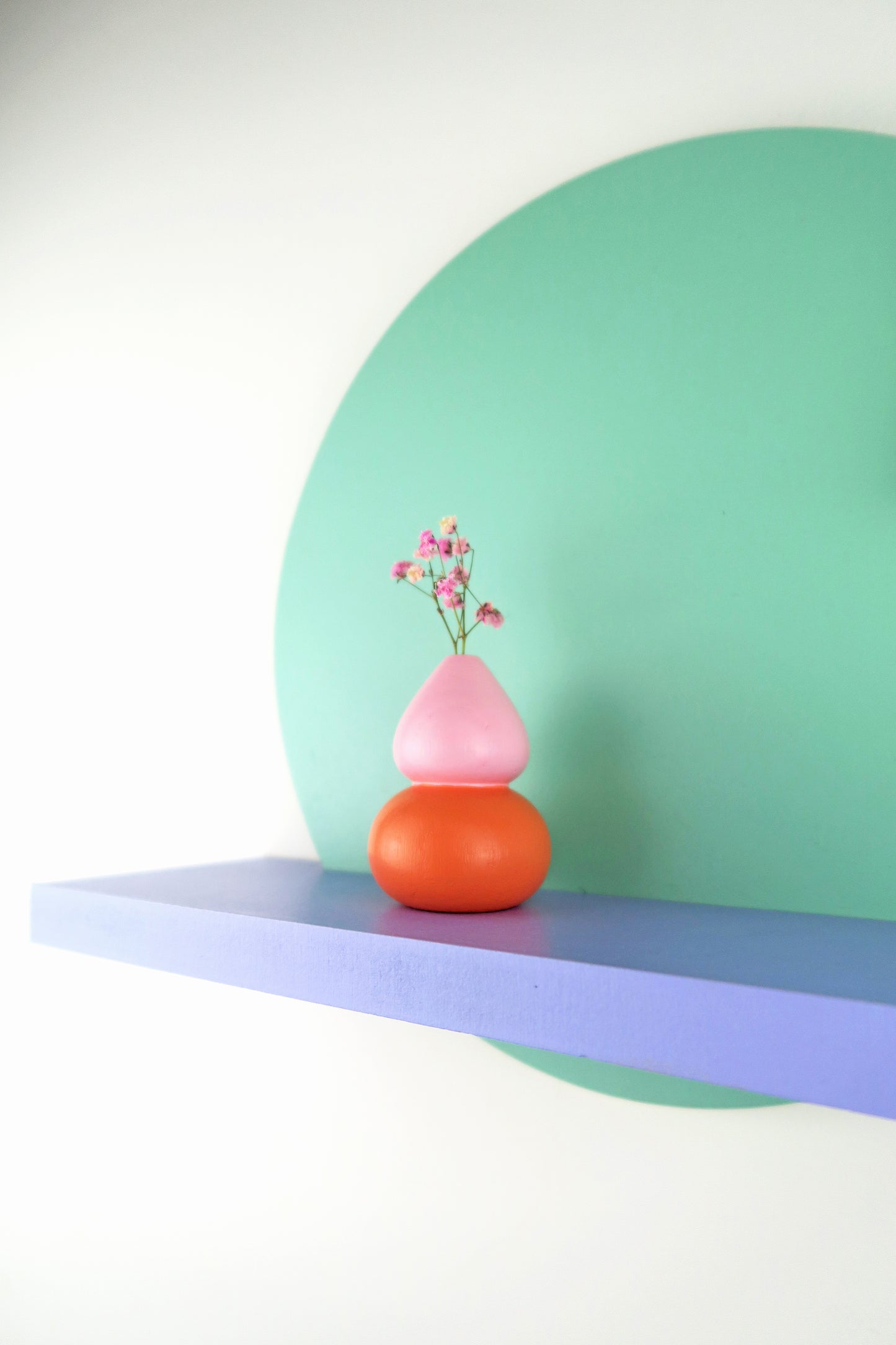 Mini Circle Verde Pastel & Lila