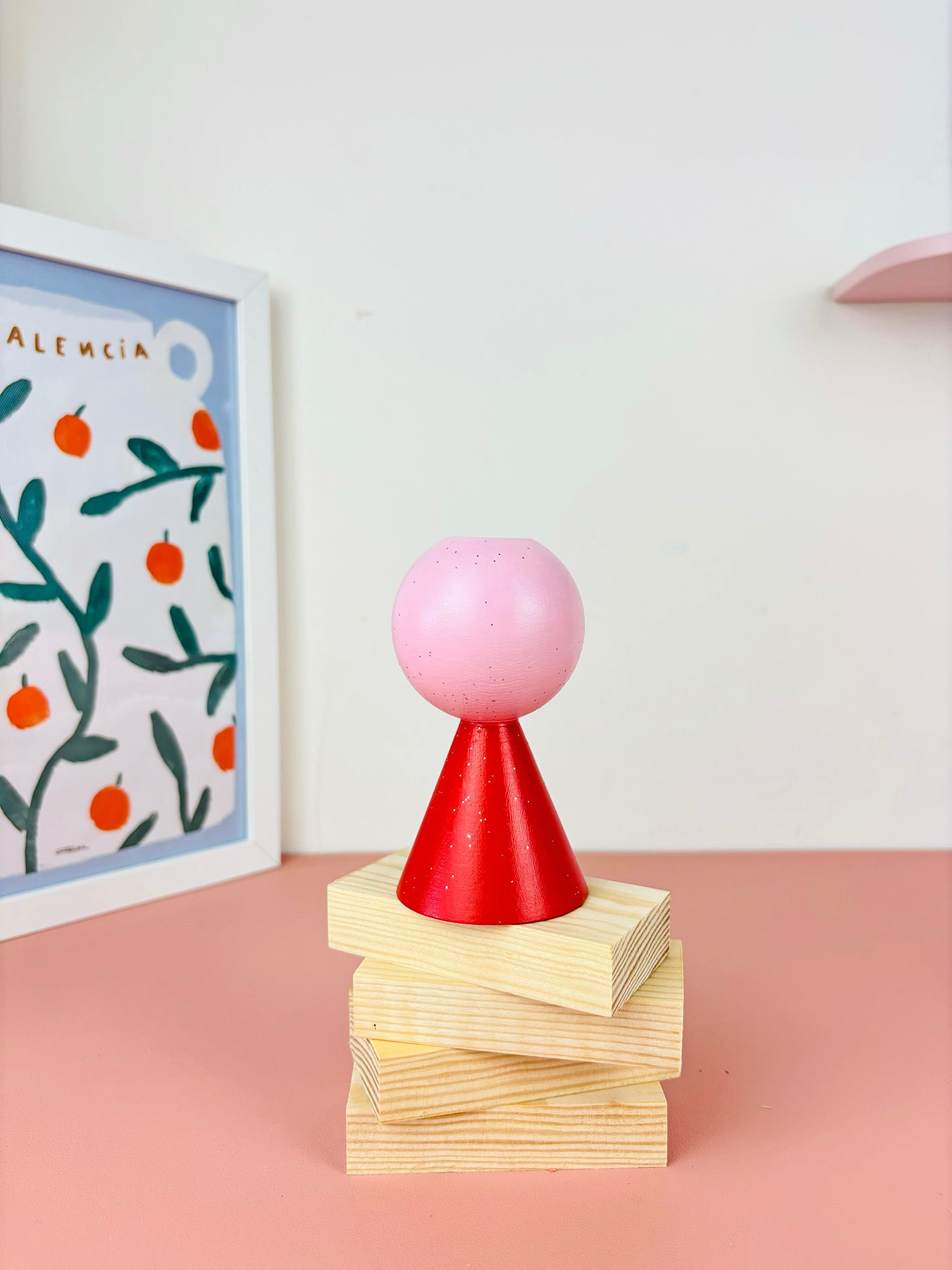 Candelero Mini Rojo Purpurina