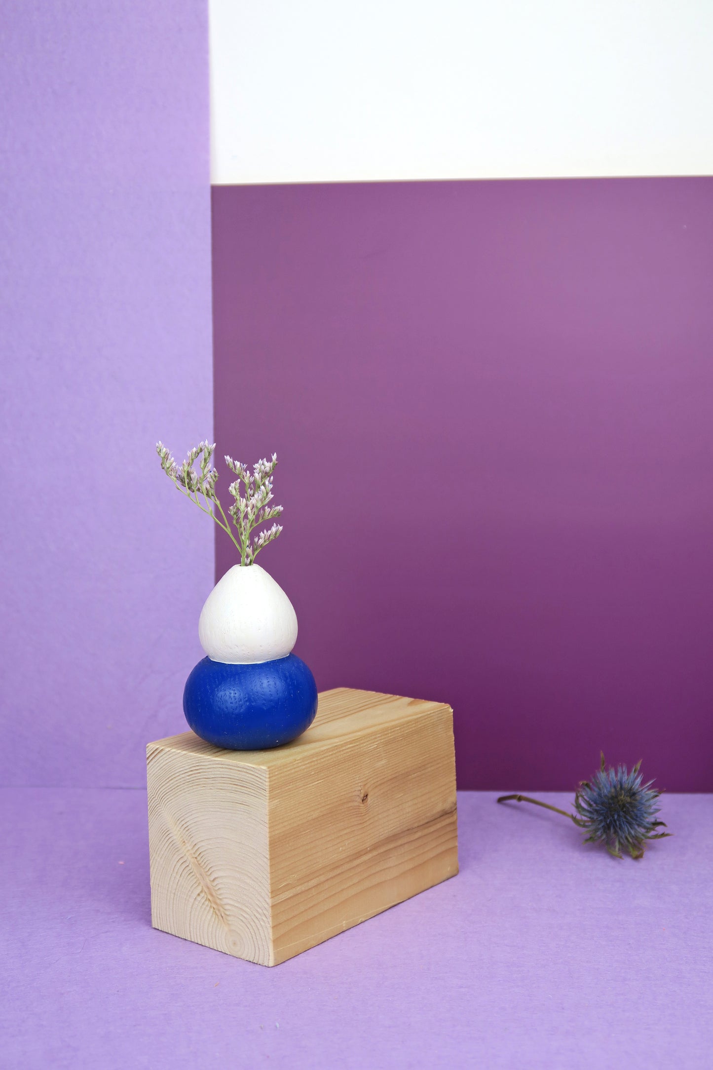 Jarroncito Pop Blanco Azul