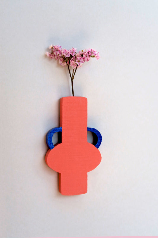 Imán de madera Ease Your Feet in the Sea terracota